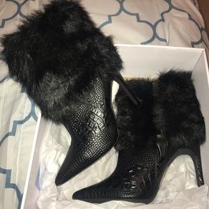 Isabella Rur Black Fur Boots Booties